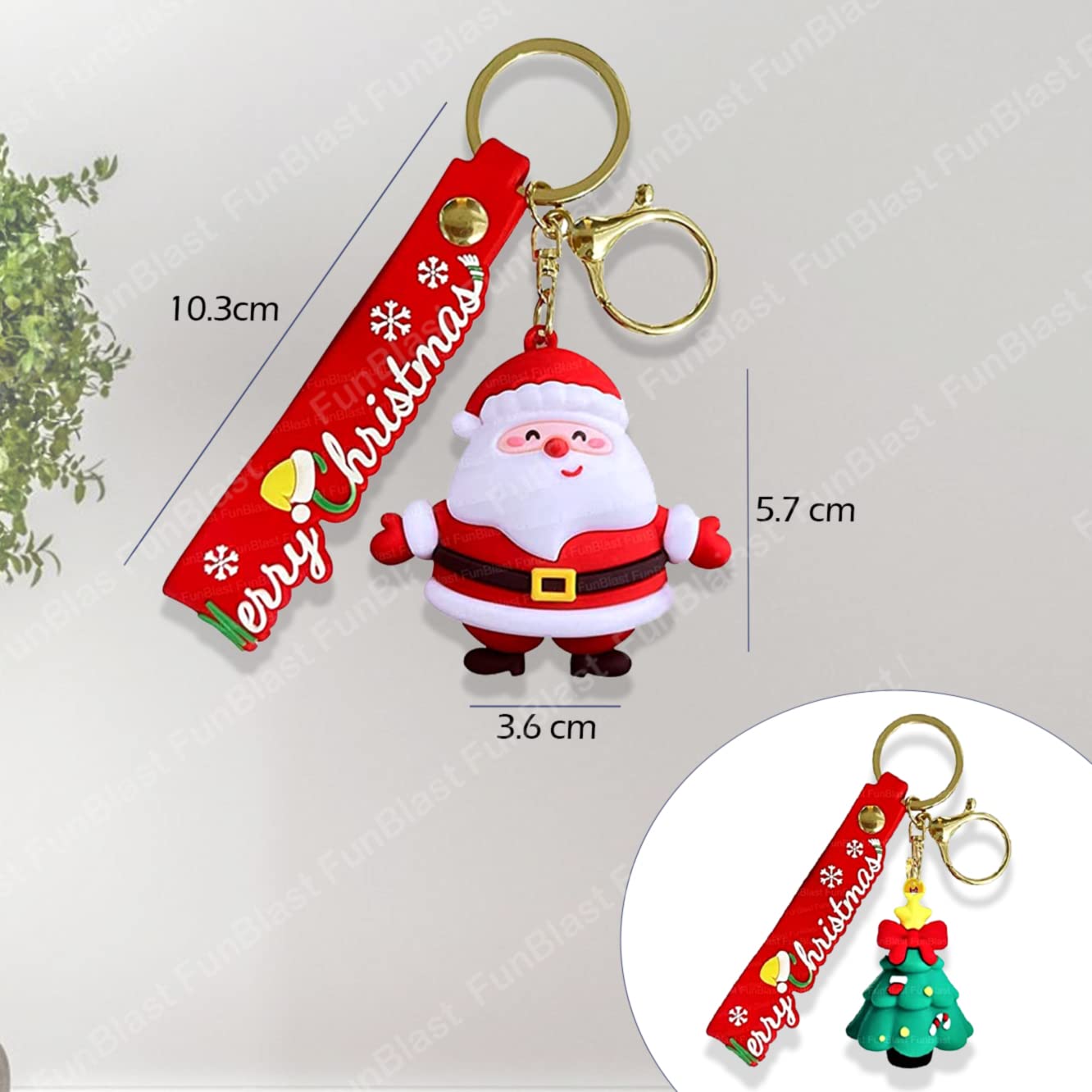 Merry Christmas Keychain for Girls – Kawaii Keychain, Keyring, Key Ring for Girls, Return Gifts for Kids