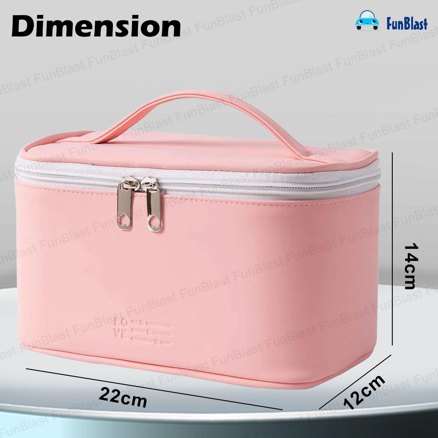 Toiletry Bag with Handle for Women (Pink)