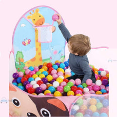 Kids Activity Ball Pool for Kids-Ball Pool with 50 Colourful Balls,Kids Play Tent House for 2+ Year Old Girls & Boys/Kids Toys & Games, Multicolor, Tent House Theme