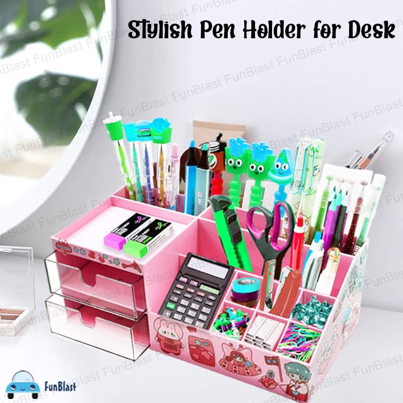 Desk Storage Organizer - Table Pen Holder, Stylish, Stationery Organiz –  FunBlast