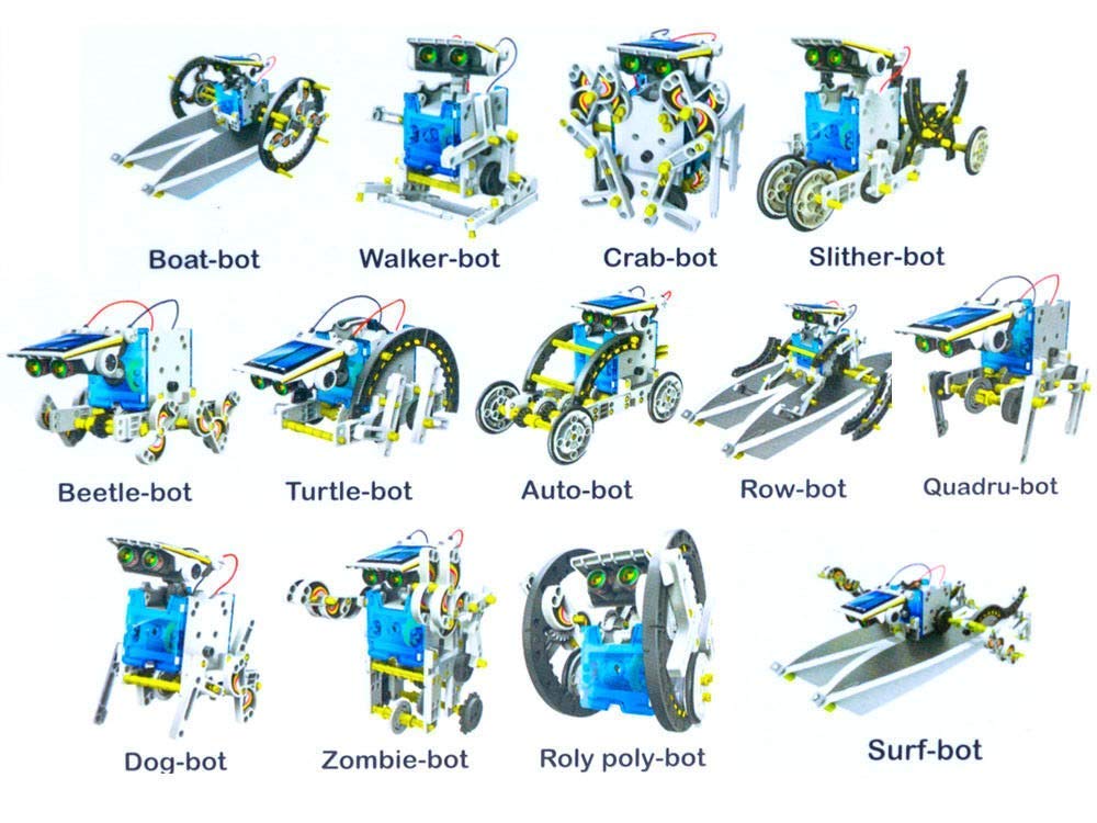 Solar Robot Kit - 13 in 1 Learning Educational Kids Station, Robot Toy Game DIY Toys for Boys, Girls