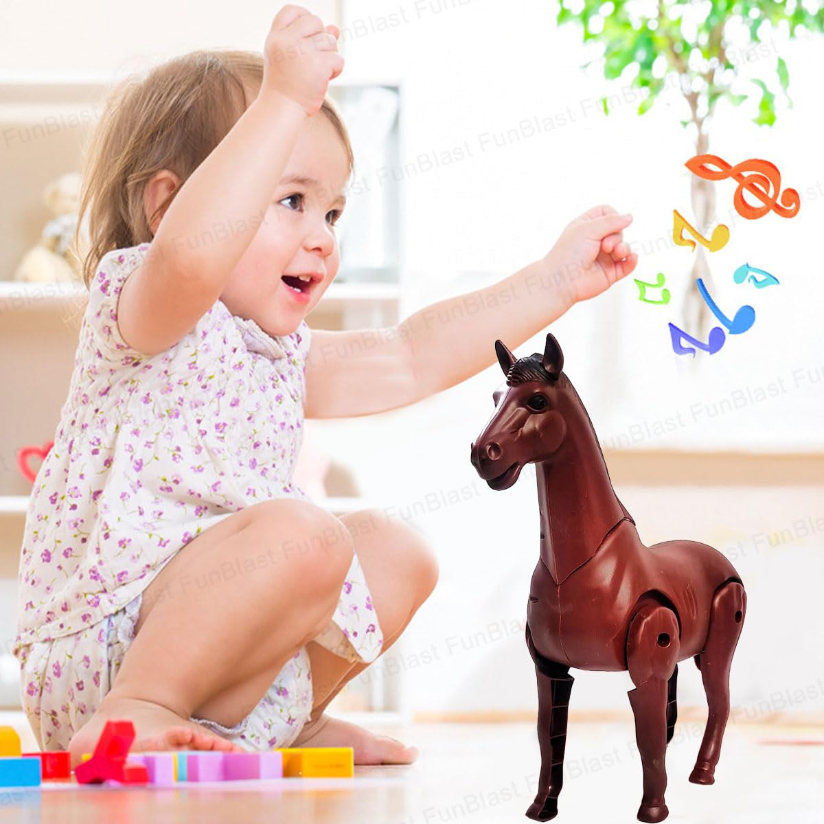 Walking Horse Toy - Animal Figure Toy with Walking and Realistic Sound, Horse Toy Battery Operated for 3+ Years Old Kids Boys, Girls