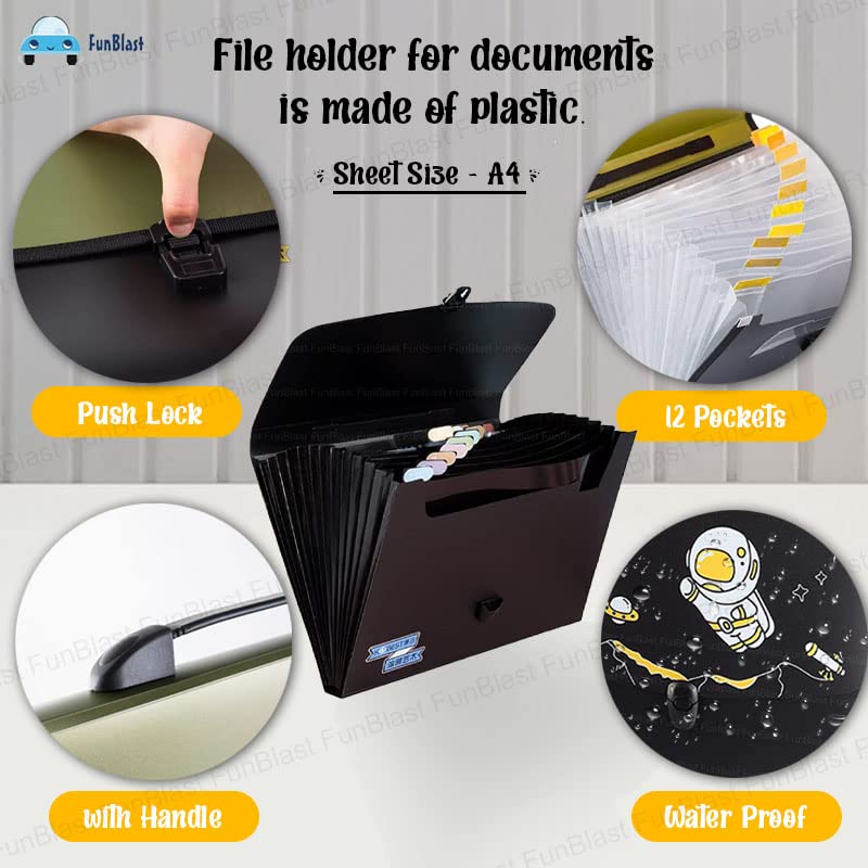 Space Theme File Folder With Handle&Push Lock Space Theme Certificate ...