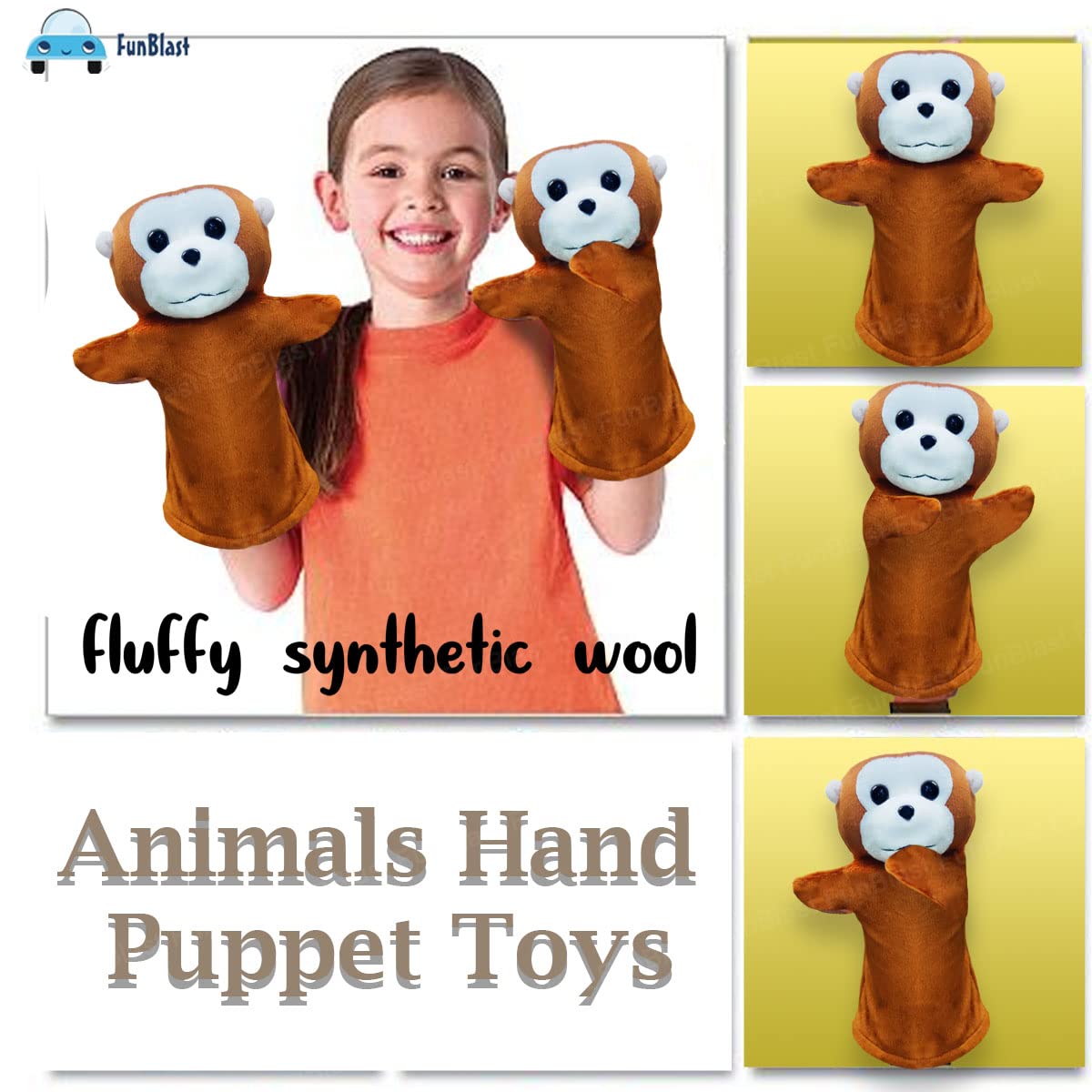 Hand Puppets for Kids - Soft Hand Puppets for Kids, Story Telling Puppet for Kids, Hand Puppet Toy, Plush Animals Hand Puppet Toys, Fun Play Learning Toys