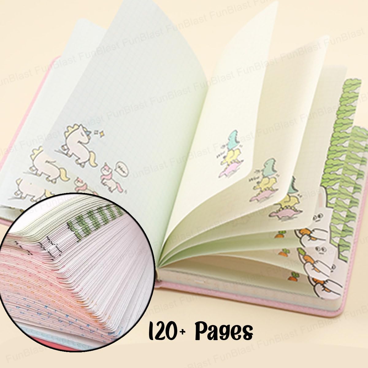 Unicorn Diary for Girls, 3D Squishy Destress Unicorn Notebook Diary, Diary for Kids, Fancy Unicorn Diary Notepad, Diary for girls stylish- 120+ Pages (Pack of 1 Pcs)