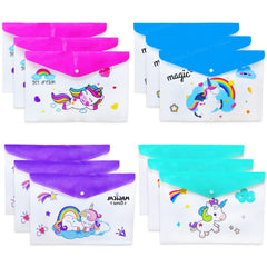 File Folder for Documents - Unicorn Certificate Holder, Document Organizer Bag (Pack of 12 Pcs)