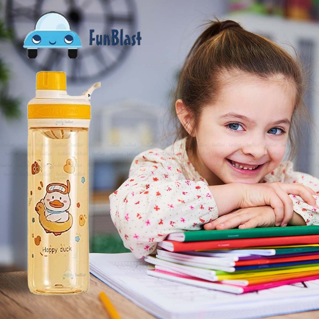 Cartoon Water Bottle for Kids, 550 ml BPA Free, Anti-Leak for Boys/Girls – 550 ML