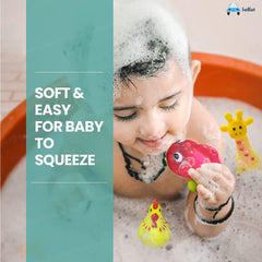 Bath Toys for Baby - Colorful Animal Bath Toys, Toddler Baby Bathtub Bathing Squeeze Bath Toy (Pack of 12 PC)