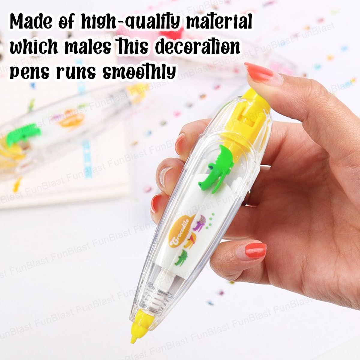 Correction Tape - Pack of 6 Pcs Correction Tape 30 Meter X 5 MM for  Journal, Correction Pen, Whitener for Correction, Stationary Items,  Correction Pen