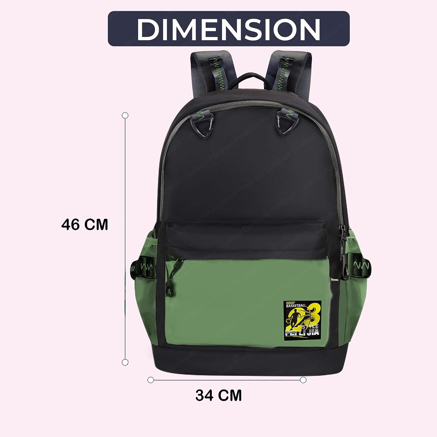 School Bag - School Backpack, College Backpack, Travel Backpack, Office Backpack, Multipurpose Bag for Kids, Casual Bagpack, Picnic Bag for Boys & Girls (46 X 34 X 20 CM)