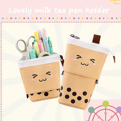 Boba Pop-Up Stationery Organizer for Kids (Brown)