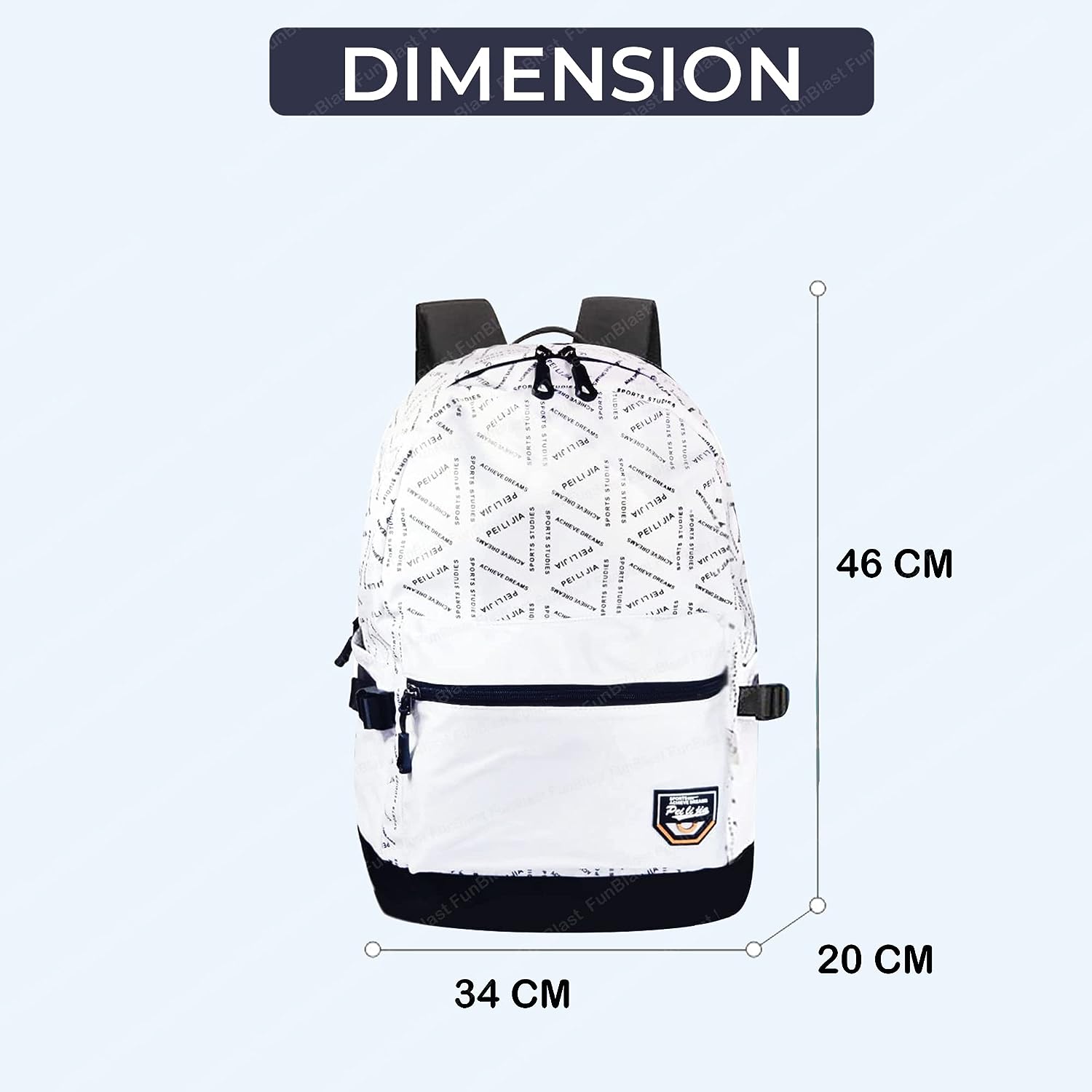 School, Office, Casual Bag - Multipurpose Backpack, School & College Bags for students, Large Capacity Unisex Travel Backpack, Picnic Bag (46 X 34 X 20 CM)