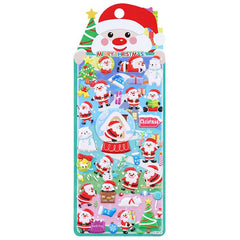 Christmas Kawaii Stickers Set – Set of 8 Sheets Stickers for Kids, 3D Stickers for Girls, Foam Stickers for Kids, Cute Stickers, Craft Stickers