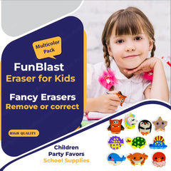 Eraser for Kids - Kawaii Erasers for Kids, School Stationery Set for Kids, Fancy Eraser, Rubber Eraser for Kids Boys Girls, Erasers for Return Gift - 10 Pcs