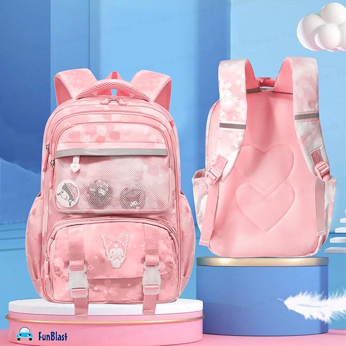Kawaii School Backpack for Girls - Large Capacity Multifunctional Lightweight Bag for Travel, Picnic (42 X 25 X 15 CM)