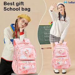 Kawaii School Bag for Girls and kids - Large Capacity Lightweight Casual Backpack for Girls (45 X 30 X 18 Cm)