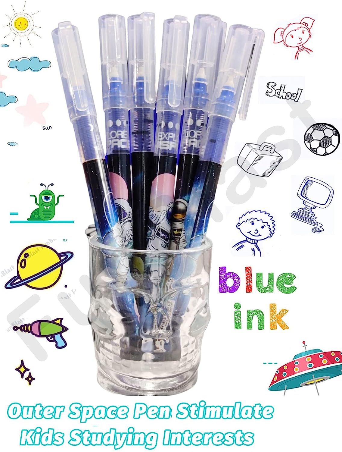 10 In 1 Pens For Kids Ball Pen Set For School & Office-Cartoon Pen