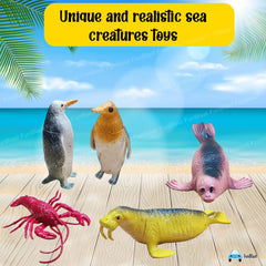 Realistic Aquatic Animal Toy, 20 Pcs Under Sea World Sea Animal Toys for Kids, Marine Animals Toys, Ocean Creature Toys, Sea Animal Toy Figure for 3+ Years Old Kids, Boys Girls (20 Pcs)