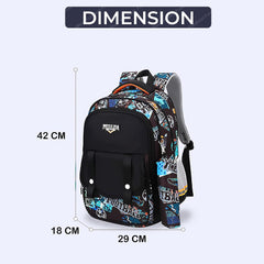 School Bags for Boys – College Bag, Casual Bag, School Bag with Pencil pouch, Backpack for Kids, Lightweight School Bags, Travel Bag, Picnic Bag (42 X 29 X 18 CM)