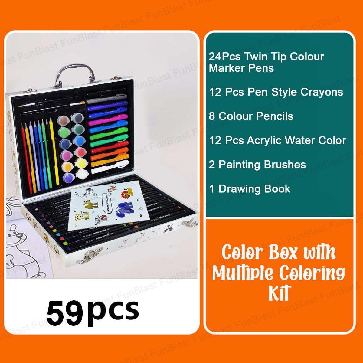 Color Box with Multiple Coloring Kit, Twin Tip Color Markers, Colourin ...