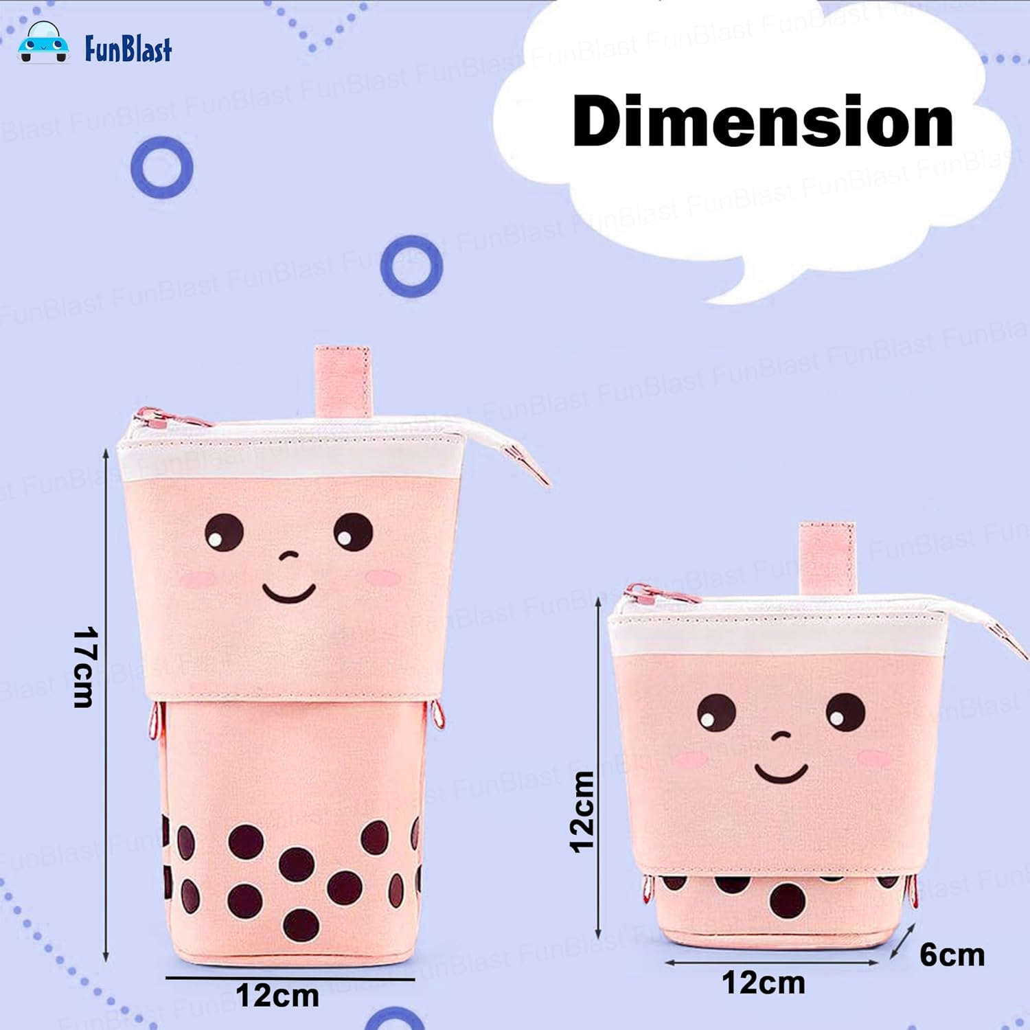 Boba Pop-Up Stationery Organizer for Kids (Pink)