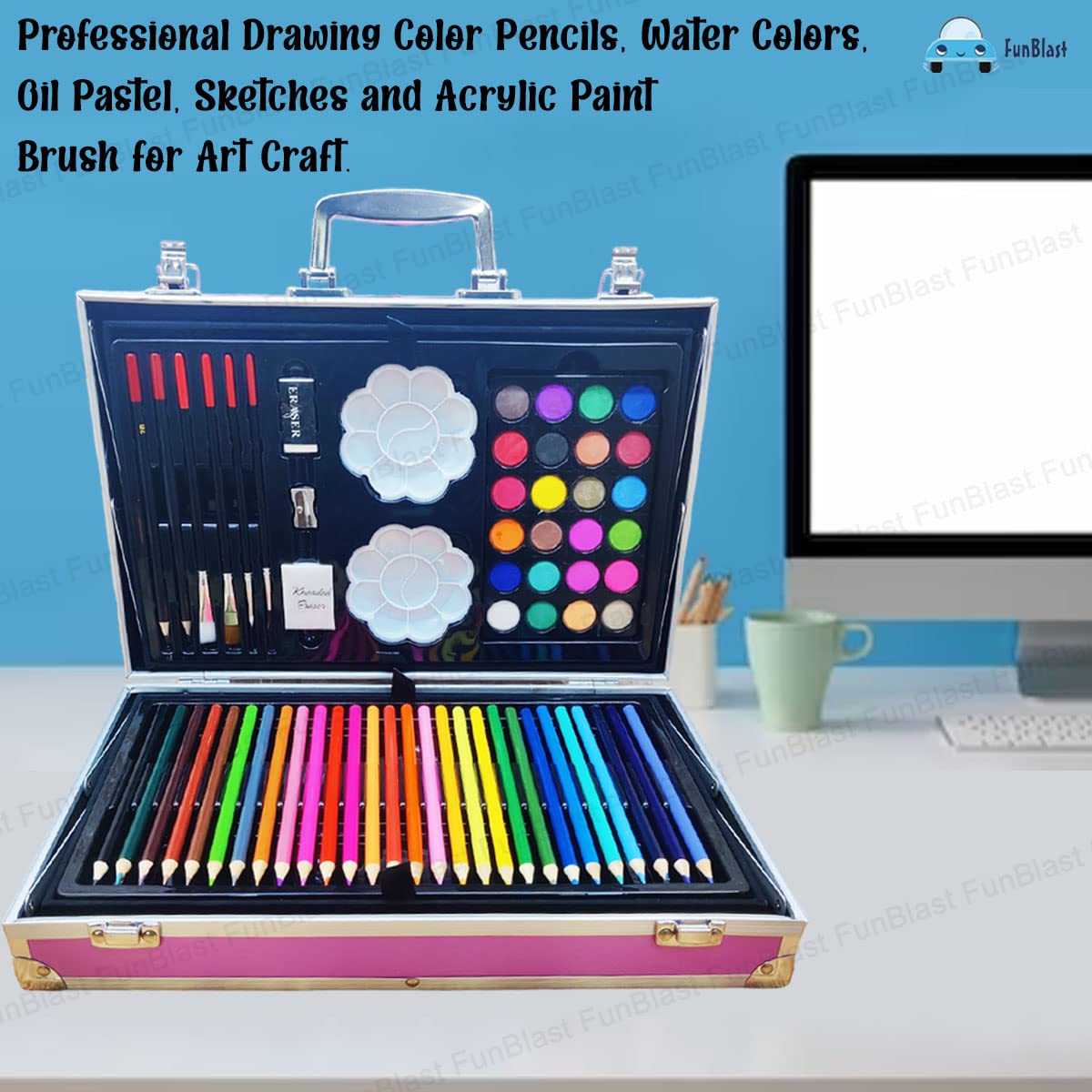 Flipkart.com | BundelkhandSports 1 Colors Box - Color Pencils + Water Colors  + Crayons + Sketch Pens Best Birthday Gift for Kids - Art set