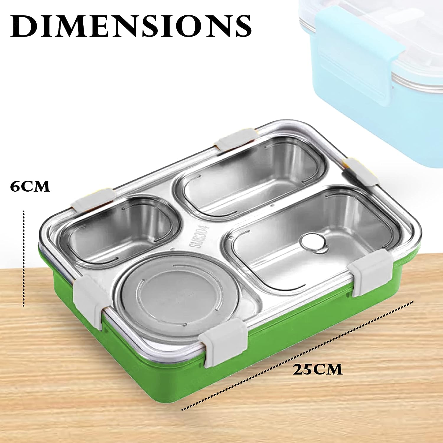 Stainless Steel Lunch Box for Kids, Tiffin Box with Spoon and Fork, Bento Lunch Box, Insulated Lunch Box, Lunch Box for Kids, Office Women & Men (Not Leak-Proof - for Dry Foods Only)