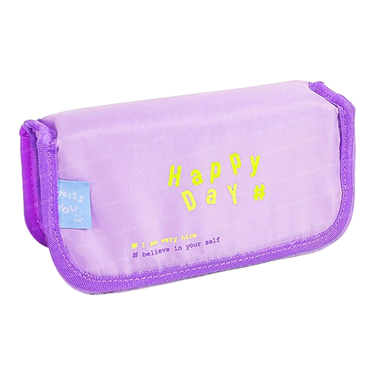 Multipurpose Zipper Stationary Organizer Pouch for Kids (Purple)