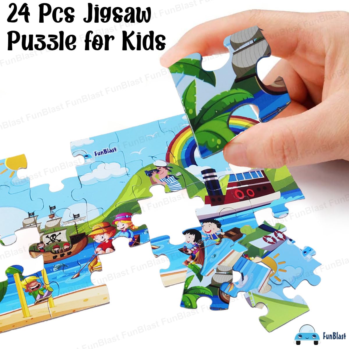 Waterway Navigation Jigsaw Puzzle for Kids – 24 Pcs Jigsaw Puzzle for Kids, Boys, Girls