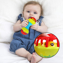 Soft Rattles Teether Toys for Babies Toy Dumbbell Rattle Toy for Infants, New Born Toy – (Pack of 1)