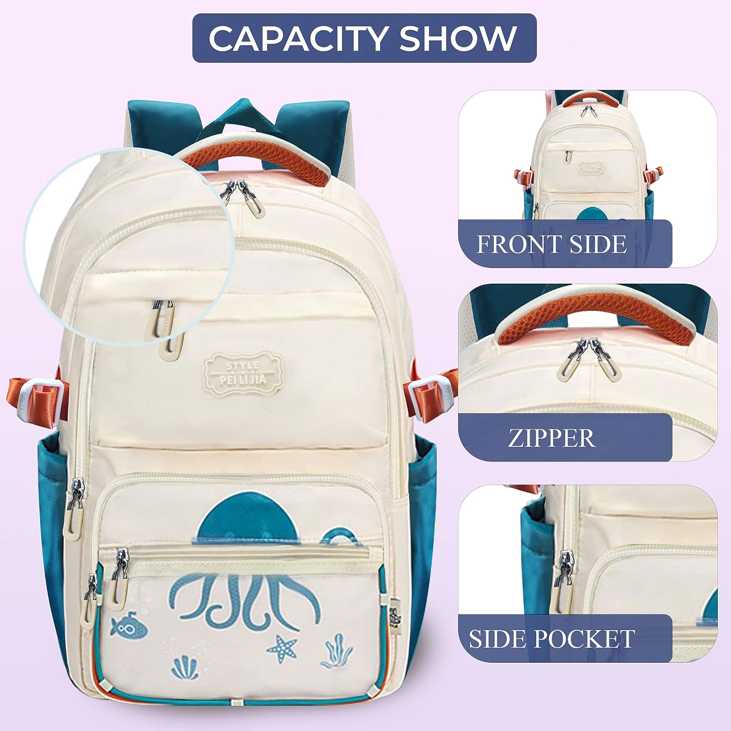 School Bag - School Backpack, College Backpack, Travel Backpack, Office Backpack, Multipurpose Bag for Kids, Casual Bagpack, Picnic Bag for Boys & Girls (46 X 34 X 20 CM)