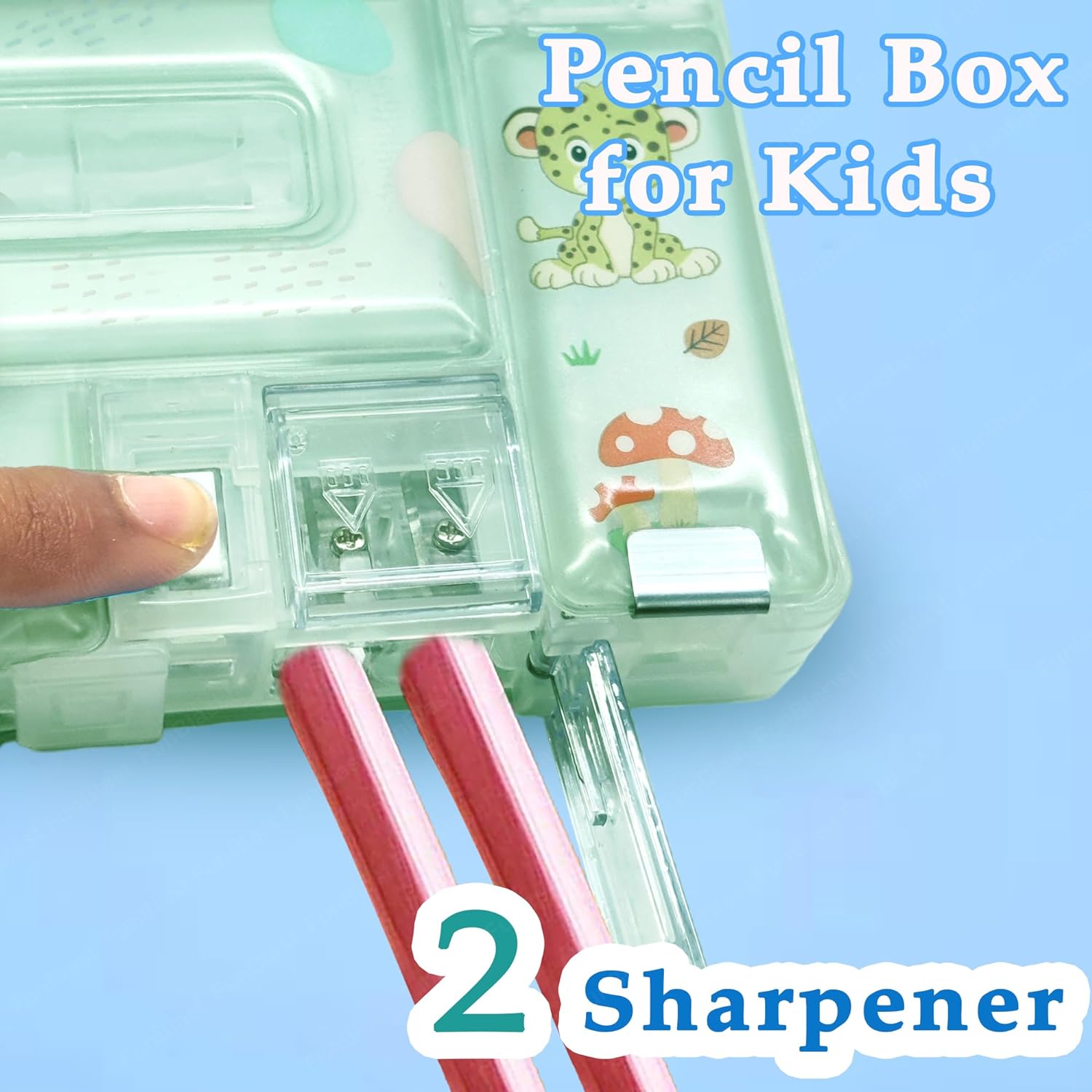 Magnetic Pencil Case with Sharpener - Pencil Box for Kids, Pencil Box