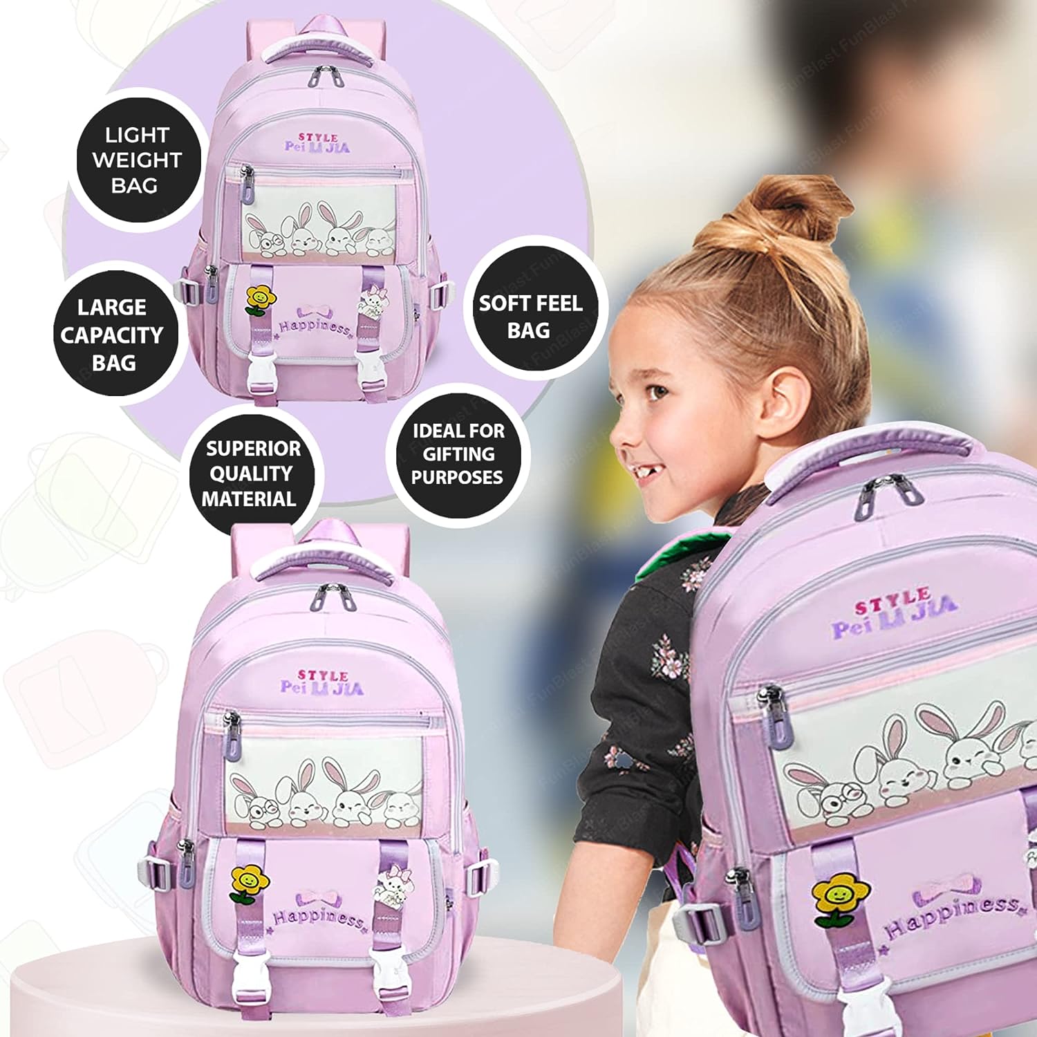 School, Office, Casual Multipurpose Backpack - School and College Bags for students, Large Capacity Bag for Boys Girls Kids, Travel Bag, Picnic Bag