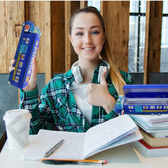 Pencil Box for Kids Bus with Moving Tyres And Sharpener