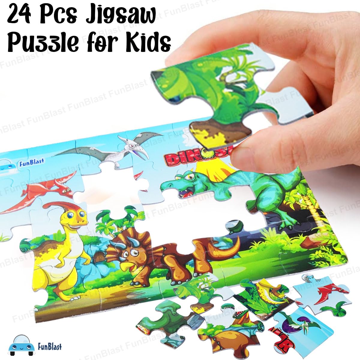 Dinosaur Jigsaw Puzzle for Kids Jigsaw Puzzle for Kids of Age 3-5 Years – 24 Pcs (Size 30X22 cm)