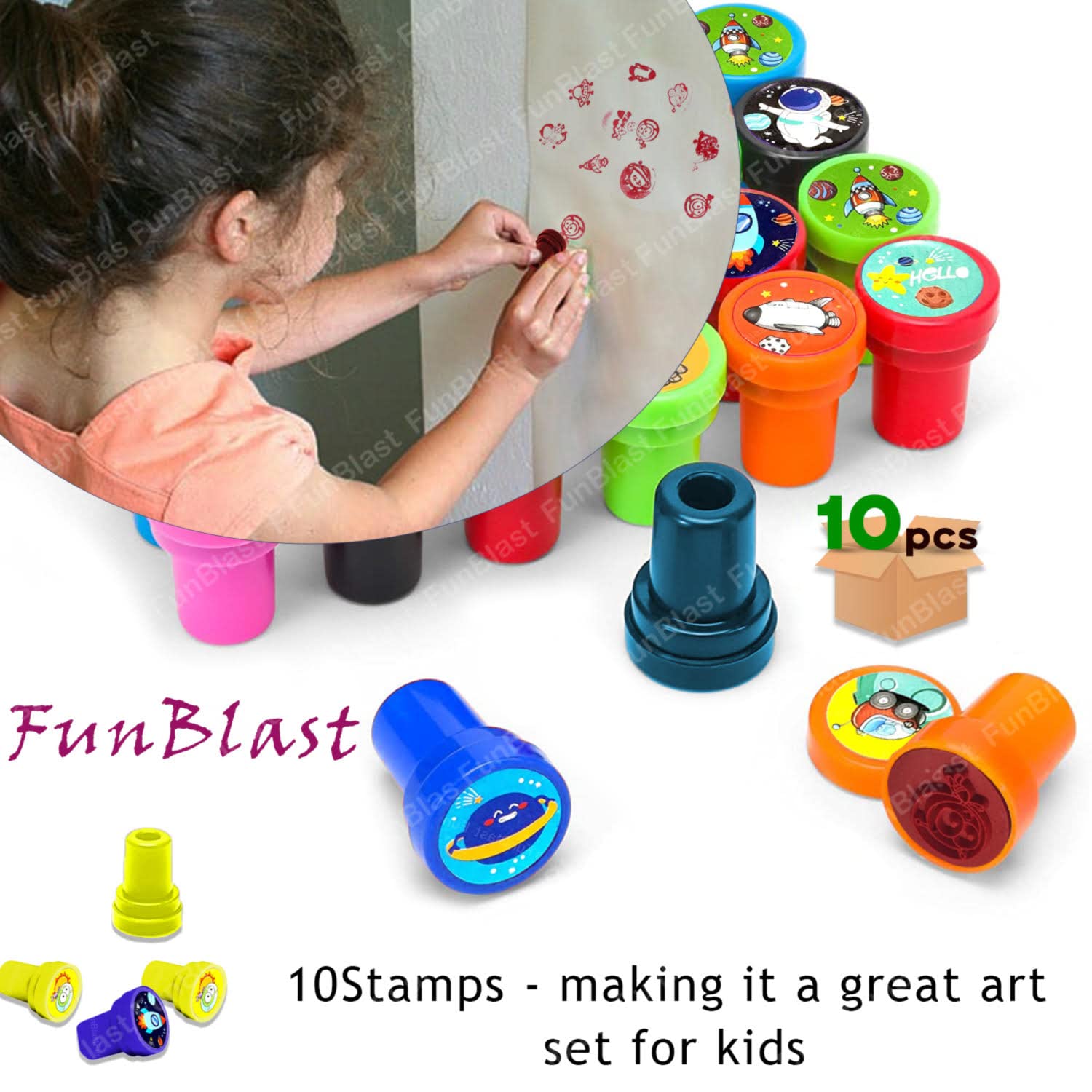 Space Stamps for Kids – DIY Scrapbook Stamper, Educational Toys