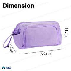 Multipurpose Zipper Pencil Pouch for Kids (Purple)