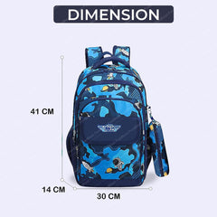 School Bags for Boys – Space Print Bagpack for Kids, College Bag, Casual Bag, School Bag, Backpack for Kids, Lightweight School Bags, Travel Bag, Picnic Bag (41 X 30 X 14 CM)