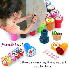 10 Pcs Motivation Stamper for Kids – Plastic Stamper Toys Art & Craft for School Supplies Toys for Kids, Boys & Girls