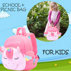 Unicorn Soft Bag for Kids - Bags for Girls, School & Picnic Bag/Lightweight Travel School Mini Backpack for Kids