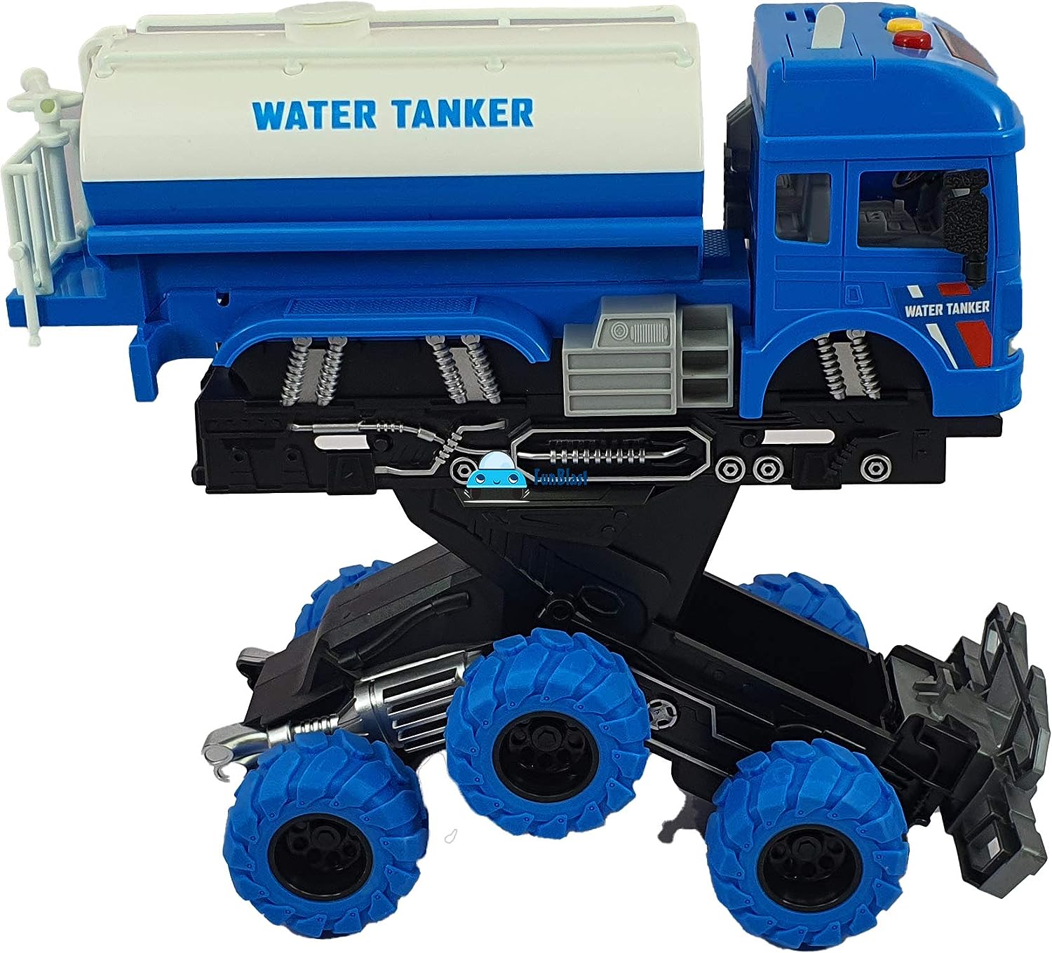 4WD Monster Construction Truck for Kids Toy Friction Powered Toy 6 Wheel Drive Tanker Truck Toy Vehicle for Kids