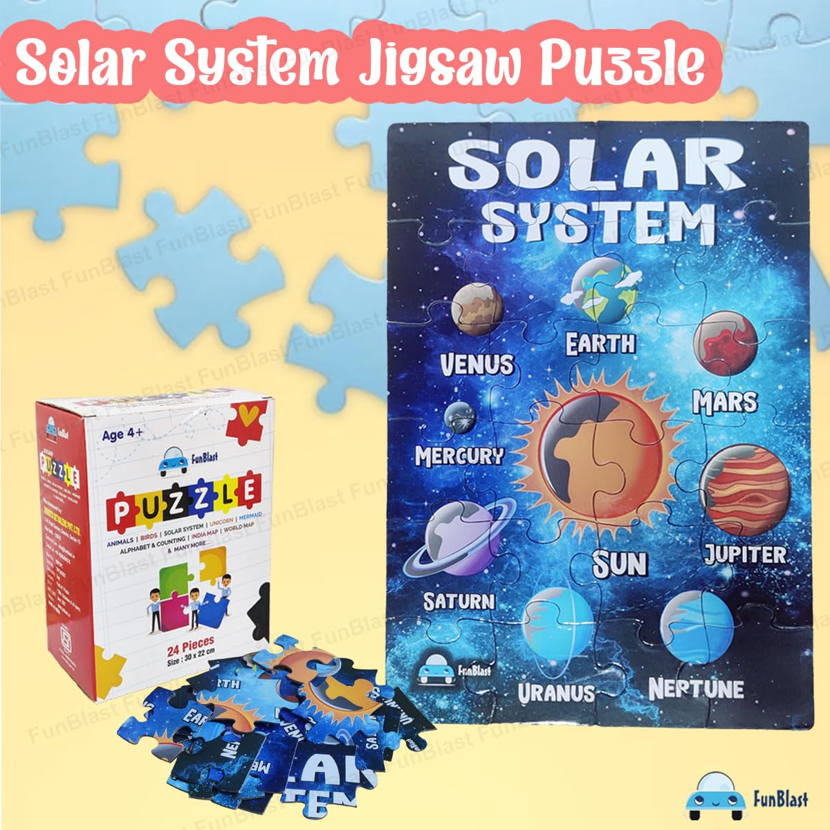 Solar System Jigsaw Puzzle for Kids Jigsaw Puzzle for Kids of Age 4-5 Years (Size 30X22 cm)