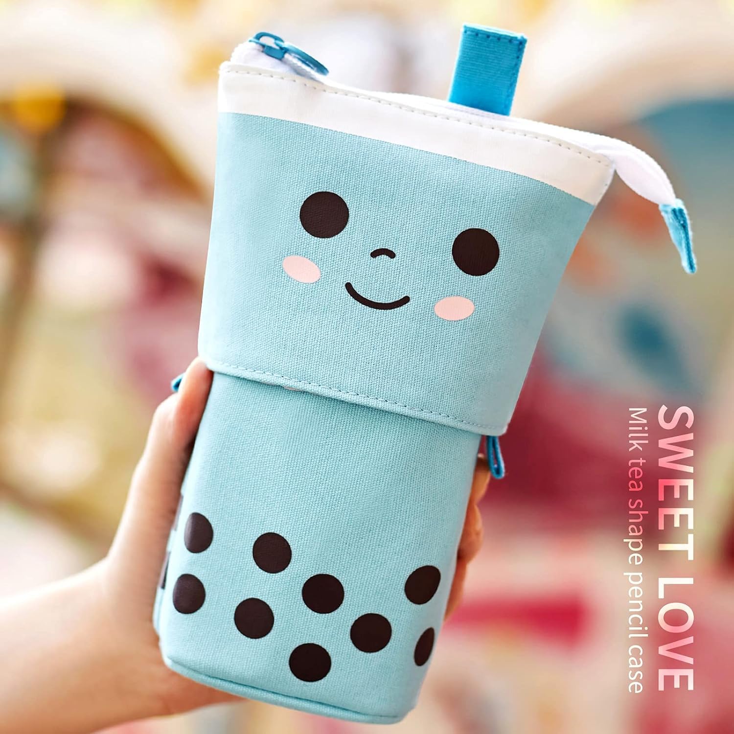 Boba Pop-Up Stationery Organizer for Kids (Blue)
