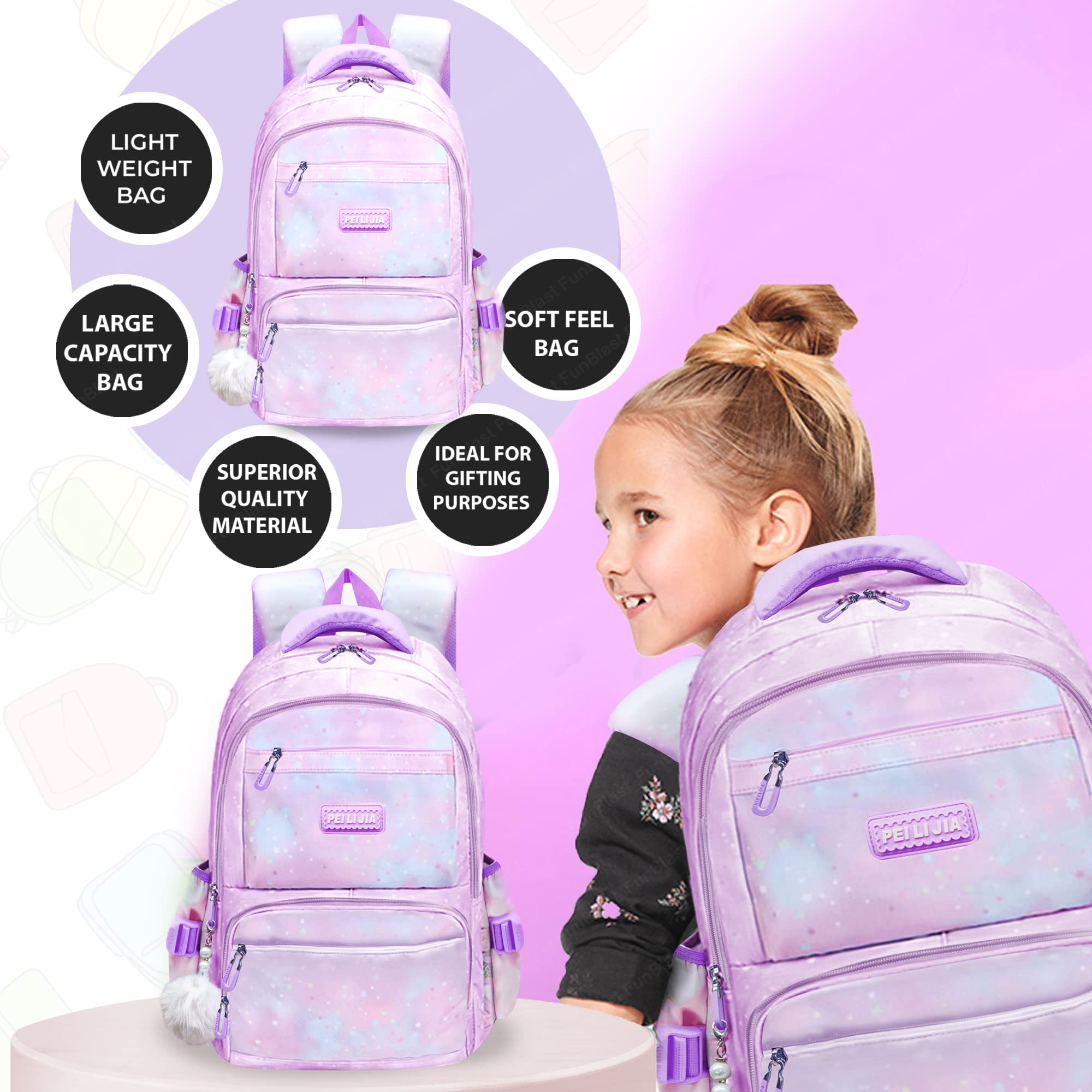 School Bag School Backpack College Backpack Travel Backpack Office Backpack Multipurpose Backpack Picnic Bag for Boys & Girls (46 X 34 X 20 CM)