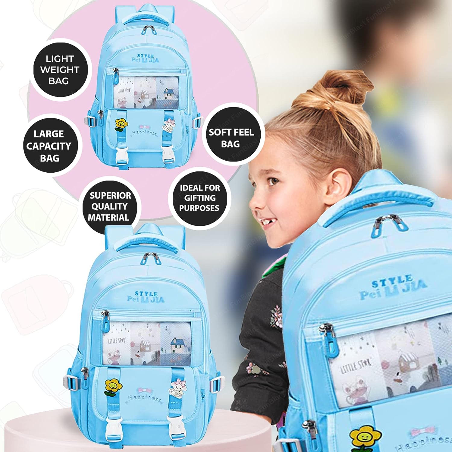 School, Office, Casual Multipurpose Backpack - School and College Bags for students, Large Capacity Bag for Boys Girls Kids, Travel Bag, Picnic Bag