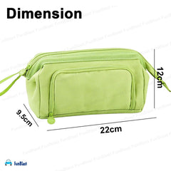 Multipurpose Zipper Pencil Pouch for Kids (Sea Green)