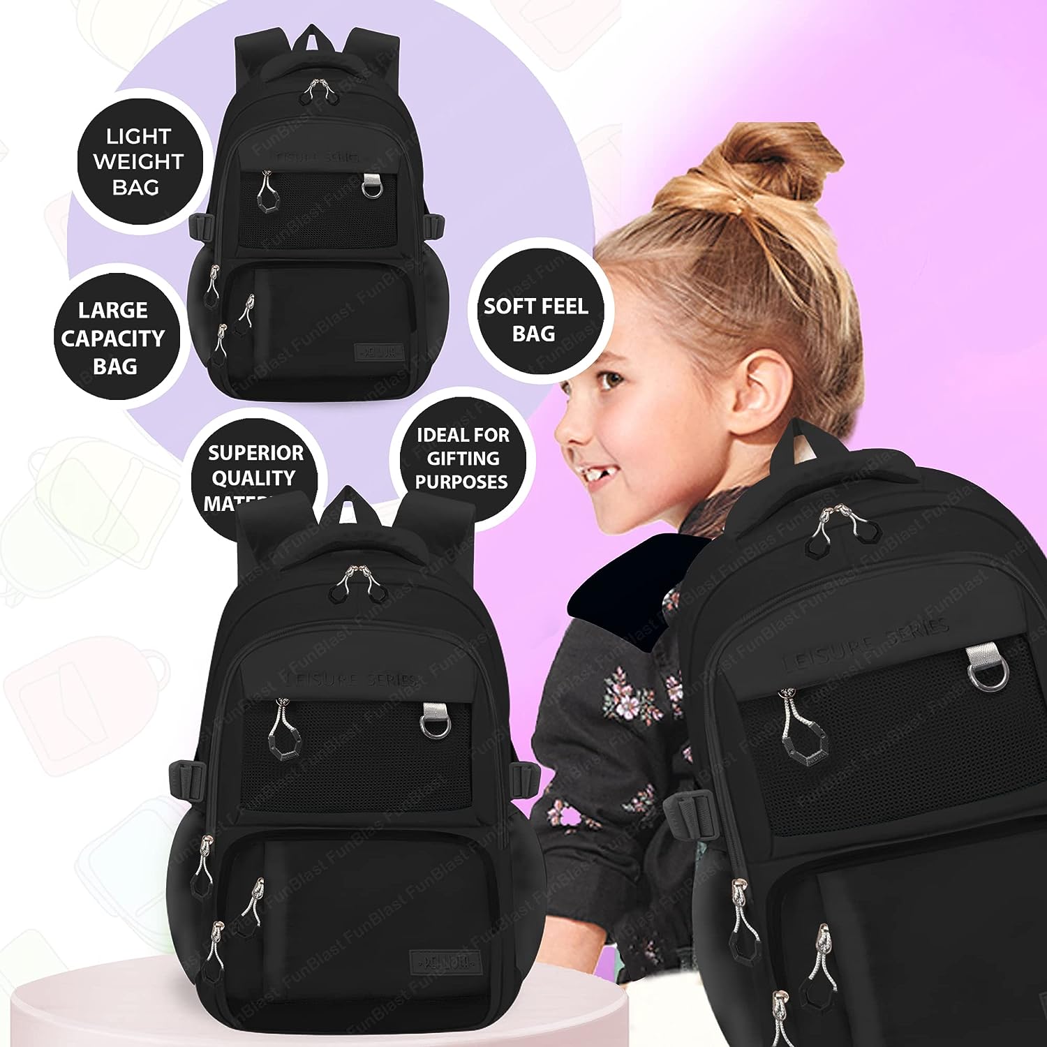 School Bag for Girls - School and College Bagpack for Girls, Travel Ba –  FunBlast
