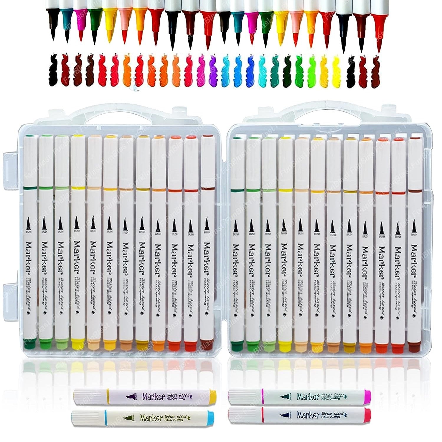 Marker Color Kit Watercolor Markers For Artists-Coloring Kit Art Markers, Fineliner Col ...