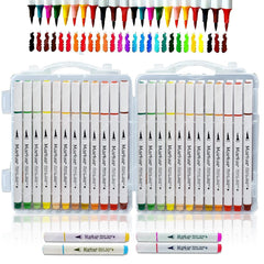 Watercolor Markers For Artists-Coloring Kit Art Markers, Fineliner Color Pens, Water Based Marker For Calligraphy Drawing Sketching Coloring Book Journal Art (24 Pcs)