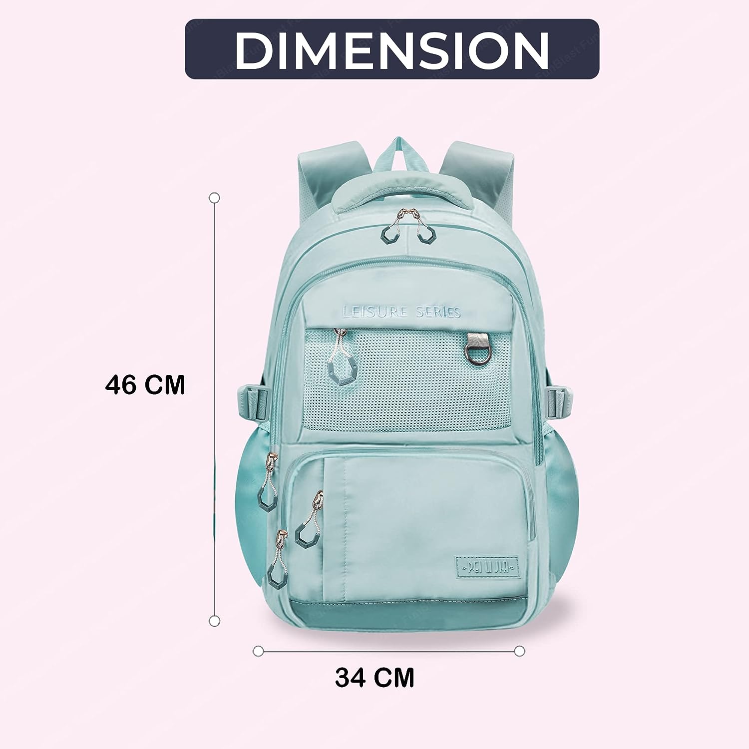 School Bag - School Backpack, College Backpack, Travel Backpack, Office Backpack, Multipurpose Bag for Kids, Casual Bagpack, Picnic Bag for Boys & Girls (46 X 34 X 20 CM)